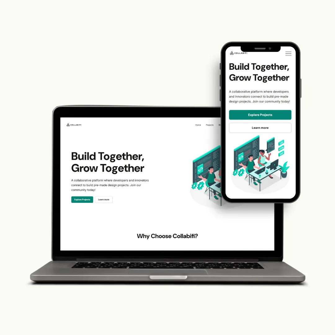 The Collabifi landing page